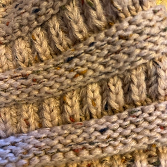 C.C. Pink Knitted Ponytail Hat - Picture 6 of 9